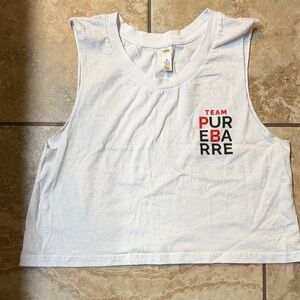 White Team Pure Barre Crop Top